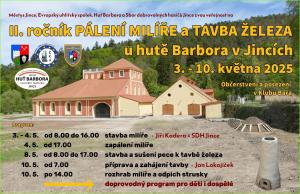 Pálení milíře a tavba železa v huti Barbora 1